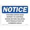Signmission OSHA Notice Sign, 18" Height, 24" Width, Visitors Enter Here And Report To Control Sign, Landscape OS-NS-D-1824-L-18883 - alternate 1